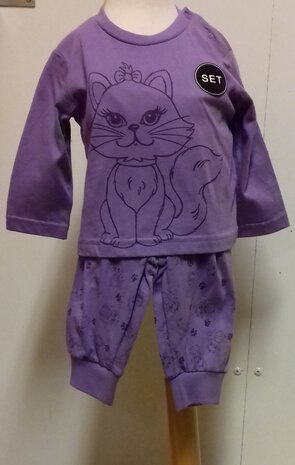 Pyjama Poes Paars
