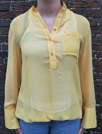 Blouse Dames Geel, ONE SIZE