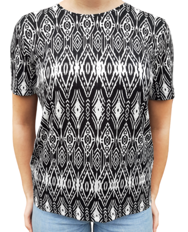 BLUE SEVEN Tshirt Dames Zwart/Wit