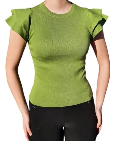 Tshirt Dames Olijfgroen