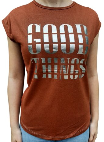Tshirt Dames Roest