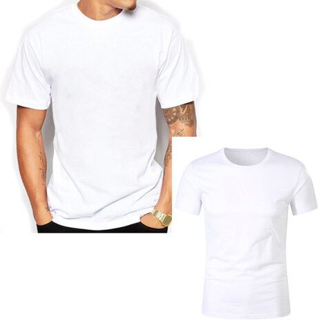 Tshirt Heren Wit, XL