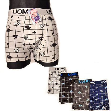 UOMO Naadloze Herenboxers Donkerblauw