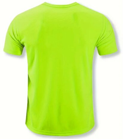 Tshirt Heren Fluorescerend Geel, XXL