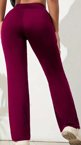 Flare Treggings Bordeaux Rood