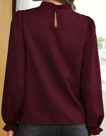 Blouse Donkerrood 