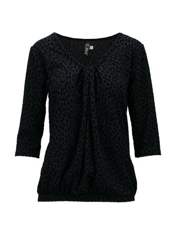 IZ NAIZ Shirt Zwart Velvet