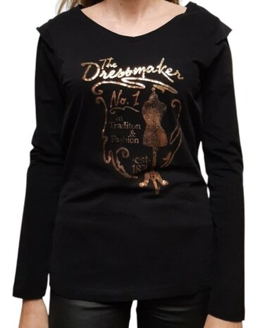BLUE SEVEN Shirt Zwart, maat L