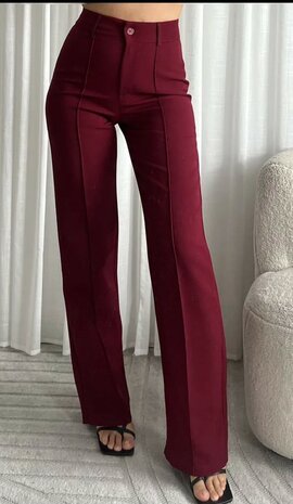 EIGHT PARIS Pantalon Donkerrood
