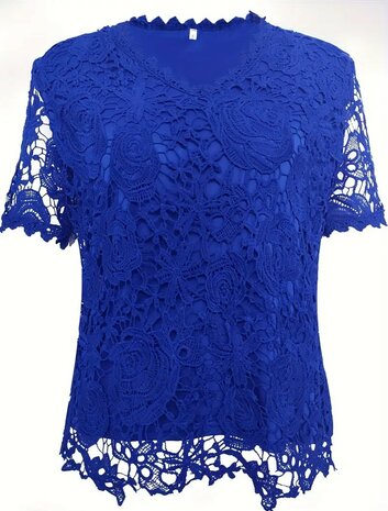 Kanten Top Kobalt Blauw