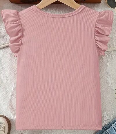 Tshirt Meisjes OUD ROZE
