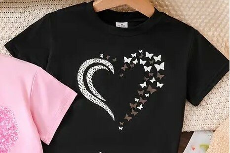 Tshirt Hart Zwart