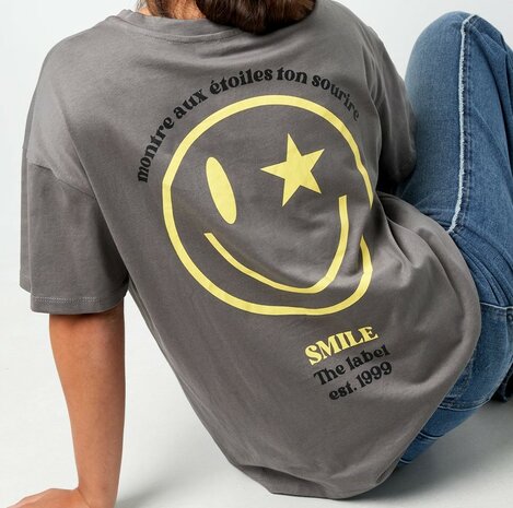 Tshirt SMILE Grijs