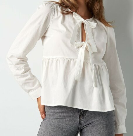 Blouse Strikjes WIT