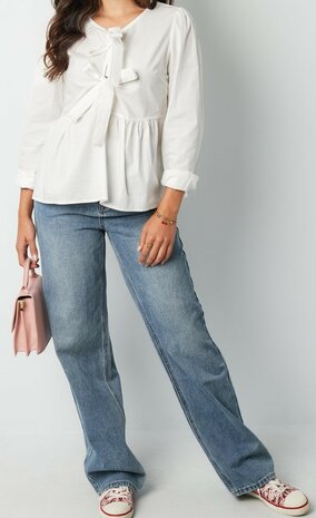 Blouse Strikjes WIT