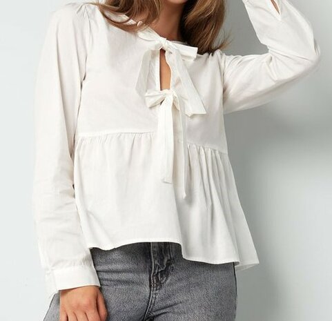 Blouse Strikjes WIT