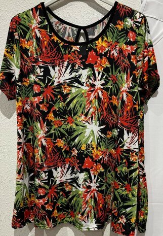 Tshirt Dames Zwart, ONE SIZE