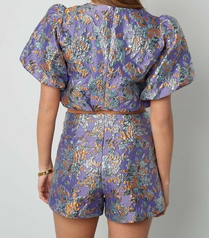 Bloemen Short PAARS