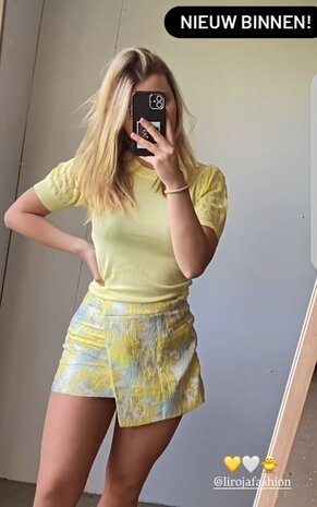 Broekrokje Bloemen GEEL