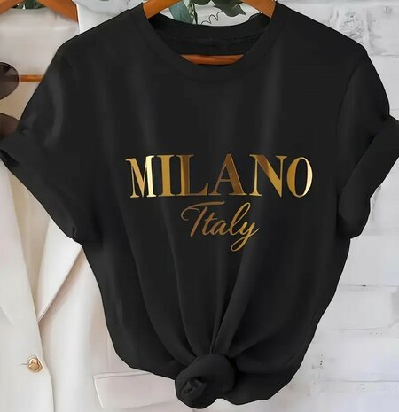 Tshirt Dames Milano ZWART