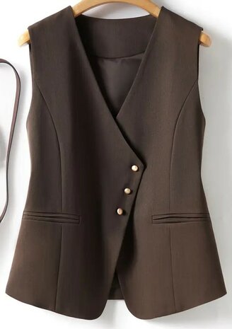 Gilet Donkerbruin