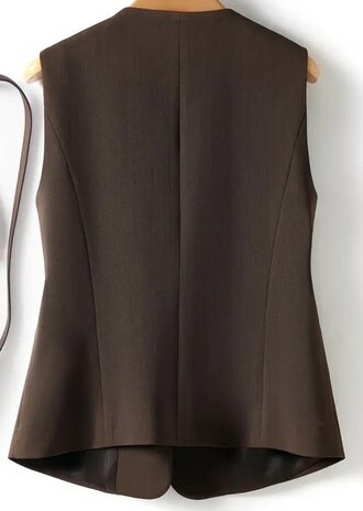 Gilet Donkerbruin