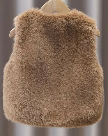 gilet Meisjes Taupe, maat 128