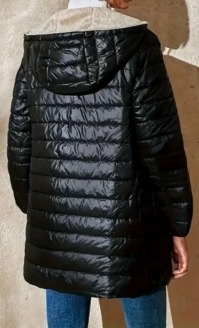 Winterjas Zwart, maat 48/50