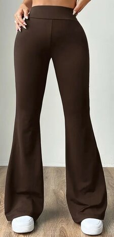 Flare Treggings Donkerbruin