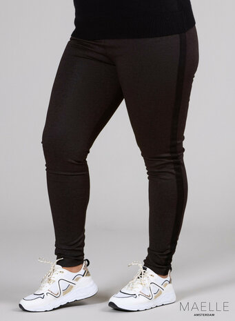 MAELLE Stretchy Cotton/Viscose Trim Trouser