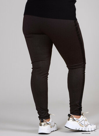 MAELLE Stretchy Cotton/Viscose Trim Trouser