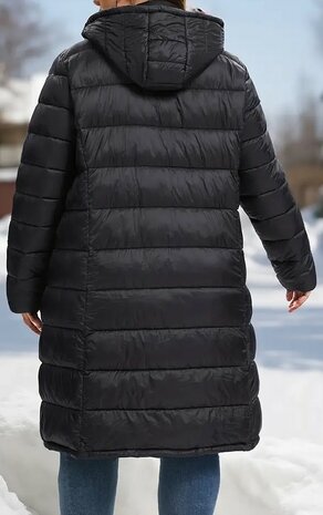 Winterjas Dames Zwart, maat 4XL