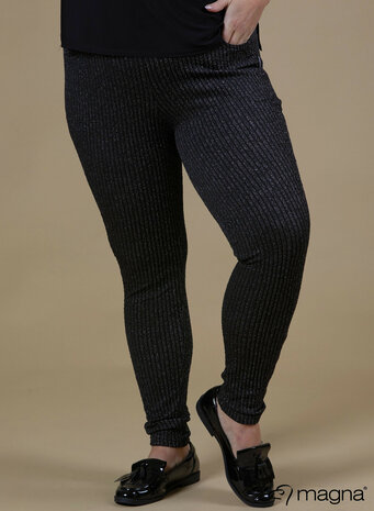MAGNA Treggings Glitter ZWART
