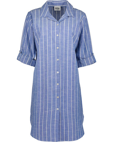 BLUE SEVEN Jurk Blauw / Wit gestreept