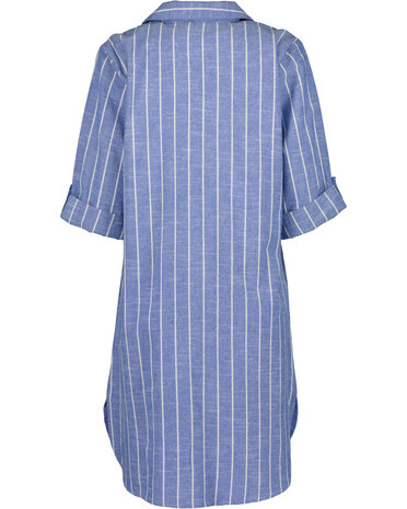 BLUE SEVEN Jurk Blauw / Wit gestreept
