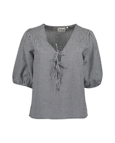 BLUE SEVEN Blouse Zwart / Wit gestreept