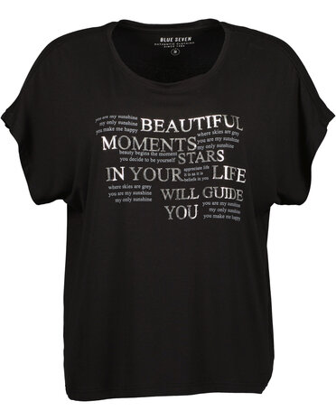 BLUE SEVEN Blouse / Top ZWART