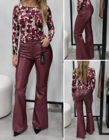 IZ NAIZ Flair Pants Dames Bordeaux