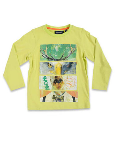 Blue Seven Shirt Jongens Lime
