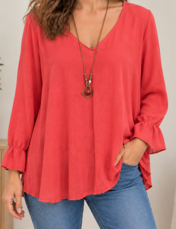 Shirt Koraal met ketting, ONE SIZE