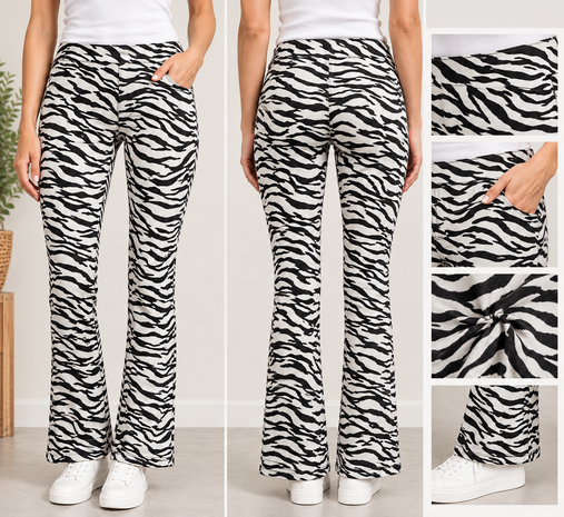 FLARE Treggings Dames ZEBRA print