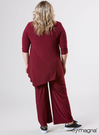 MAGNA Lang shirt Wine Rood