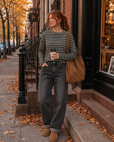 IZ NAIZ Barrel Jeans Denim Black