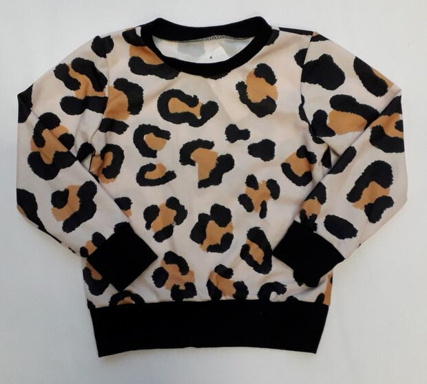 Panter Sweater Meisjes Okergeel