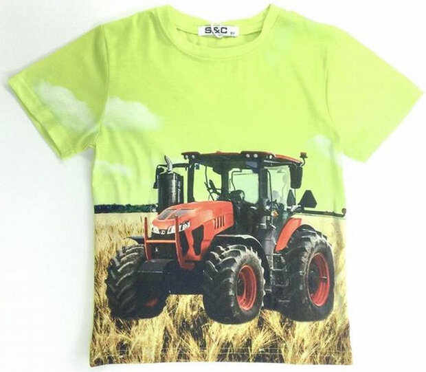 tshirt Trekker (CASE) Jongens Neon Groen