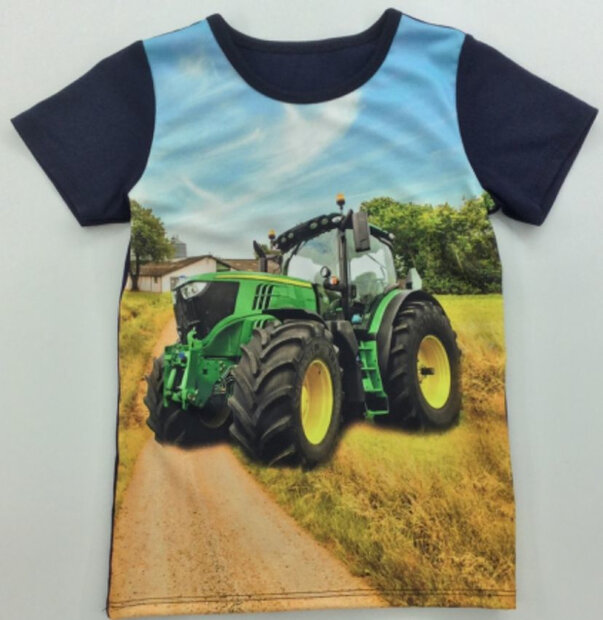 tshirt Trekker (JOHN DEERE) Jongens Donkerblauw