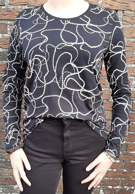 Shirt Dames Zwart / Wit