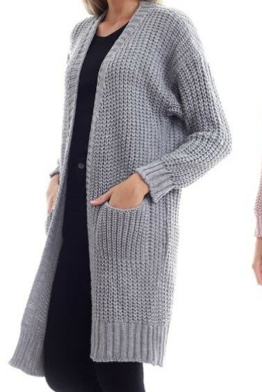 Lang Vest Dames Grijs