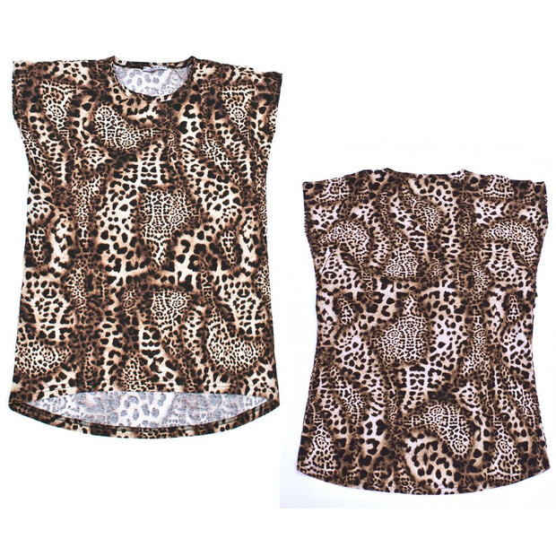 TShirt met panter print Dames bruin