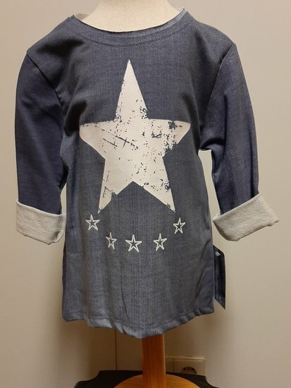 Angelina Shirt Sterren Meisjes Blauw